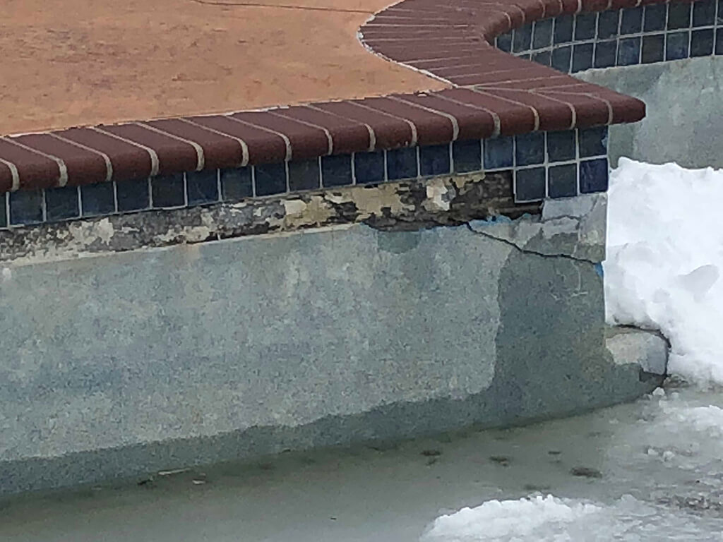 aquaguard-plus pool that requires repair before AquaGuard plus pool paint finish