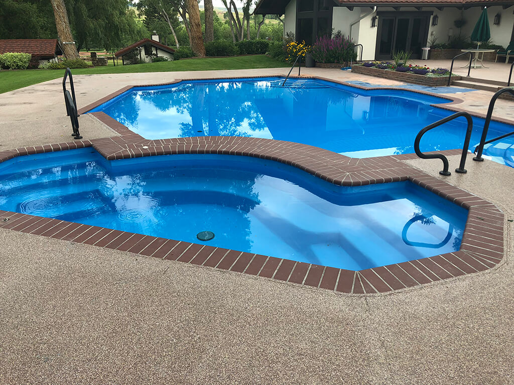 Completed swimming pool finish with AquaGuard plus.