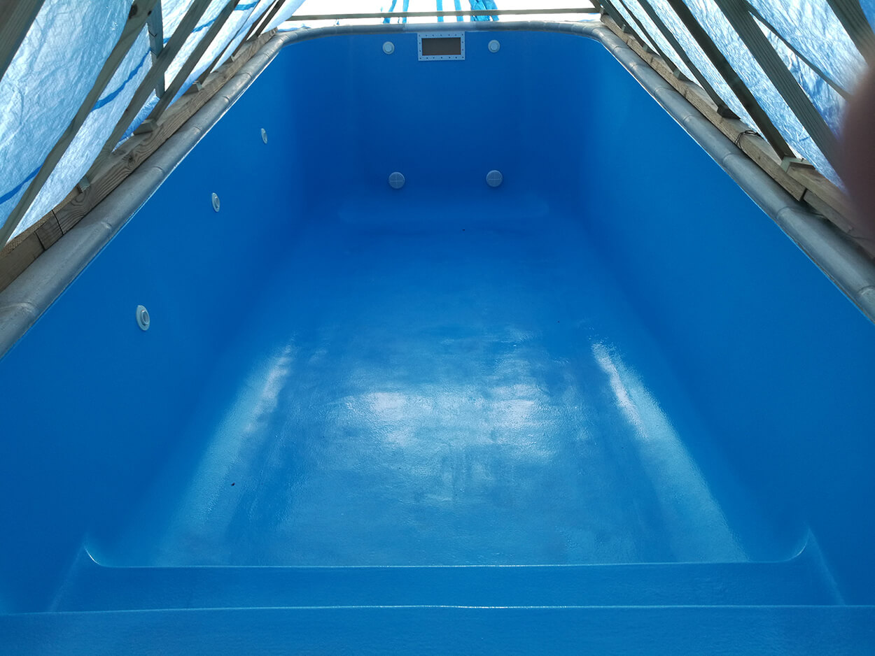 Swimming Pool Refinished with Aquaguard 5000 High performance pool Refinishing product