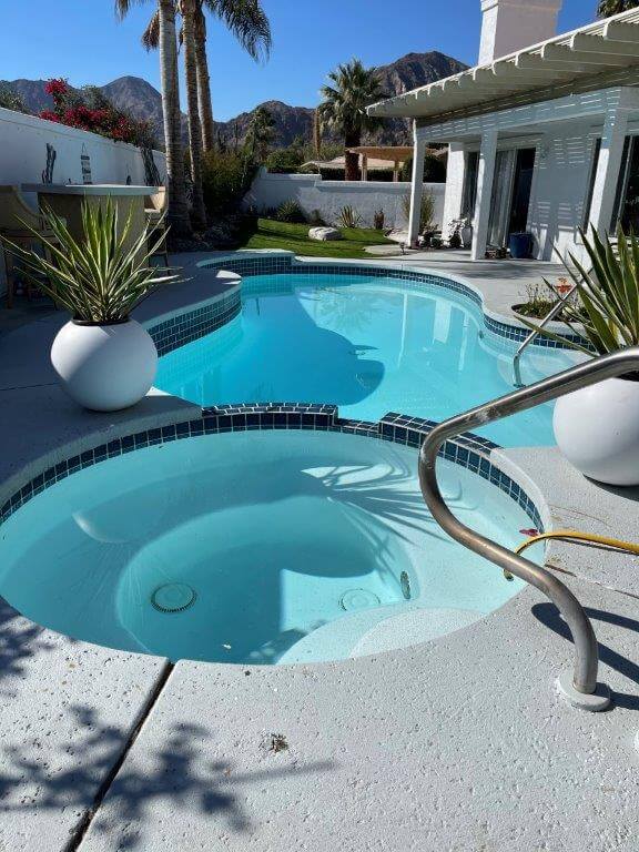 California DIY Pool Before and after AquaGuard 5000 Swimming Pool Paint