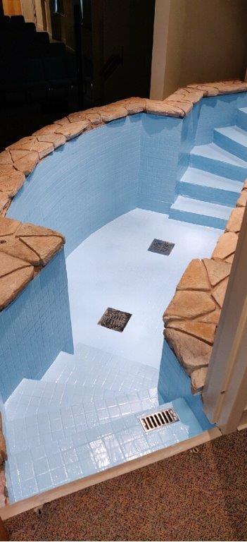 Georgia Baptistry Before and After AquaGuard5000 Pool finish application