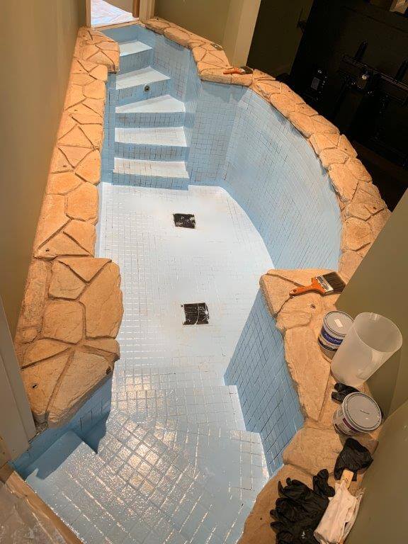 Georgia Baptistry Before and After AquaGuard5000 Pool finish application