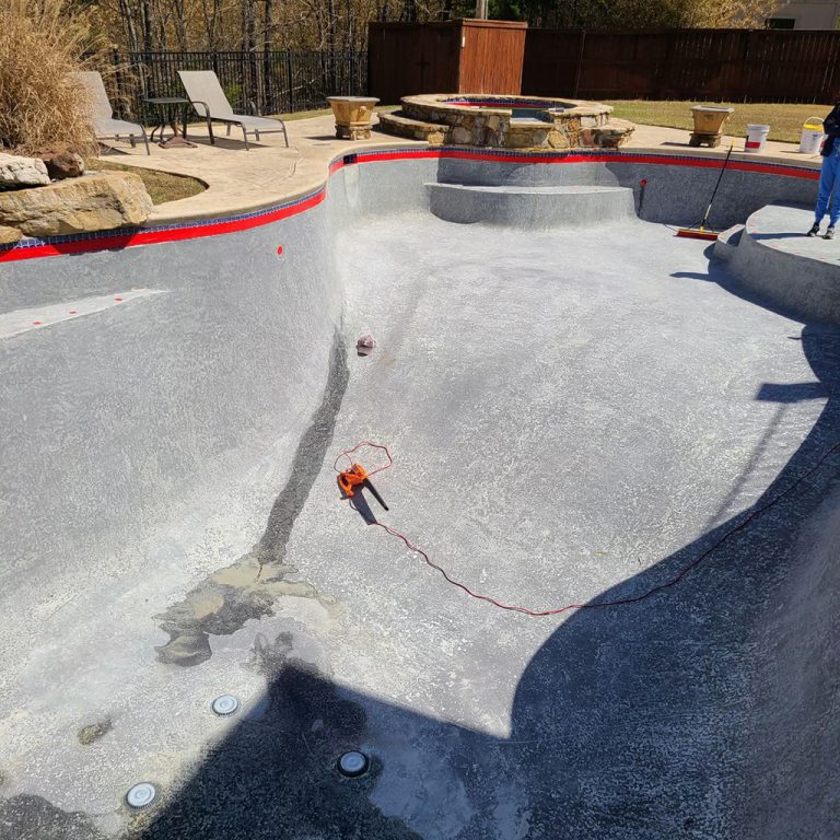 Before and after Swimming Pool restoration