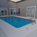 Before and After images of Pool Paint